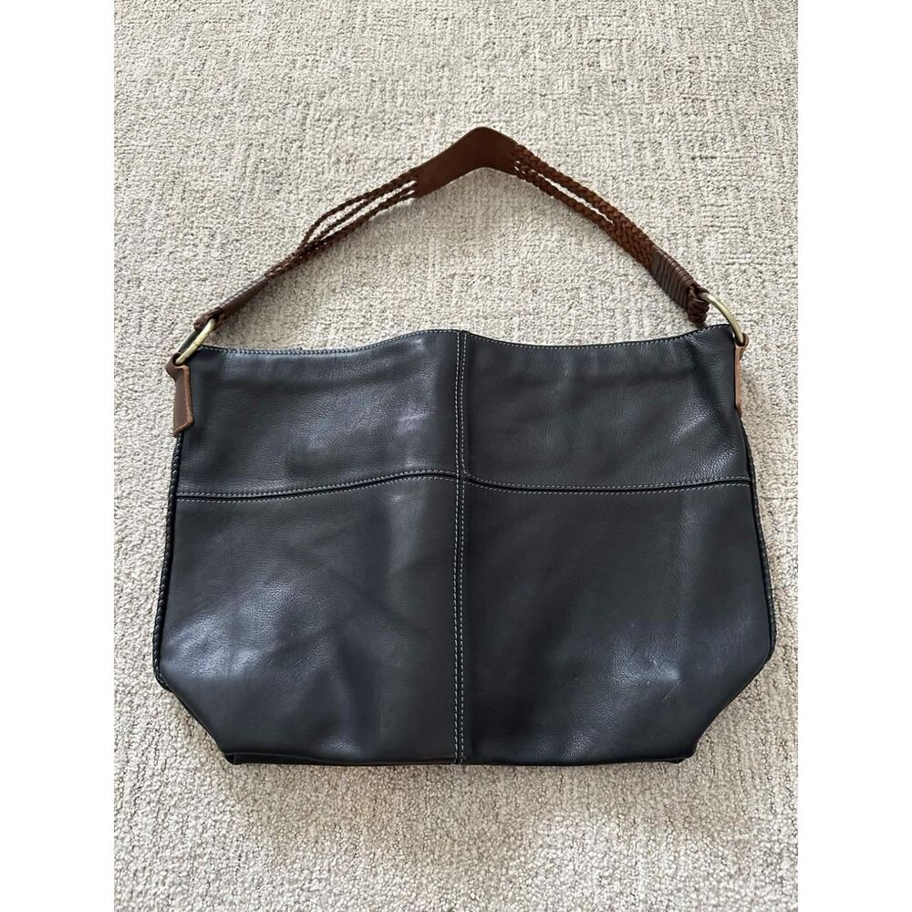 Carbon2Cobalt "All-In Bag" Leather Shoulder Bag- New Without Tags - Picture 2 of 7